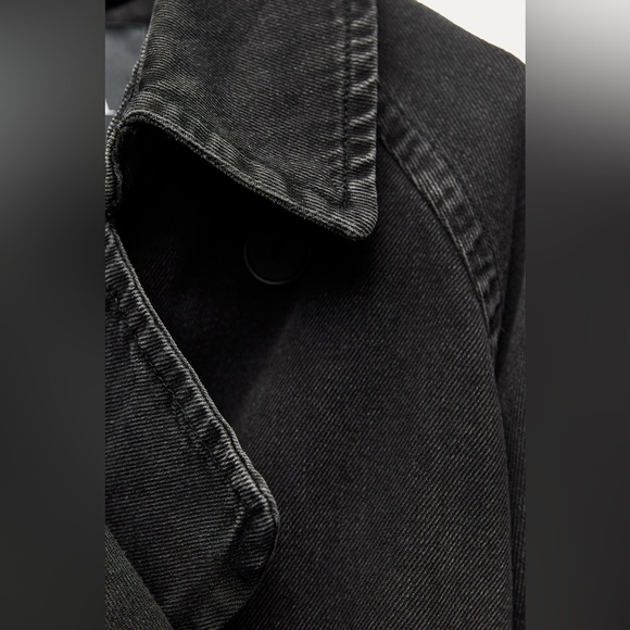 ZARA ~ ZW COLLECTION DENIM TRENCH - Picture 10 of 12